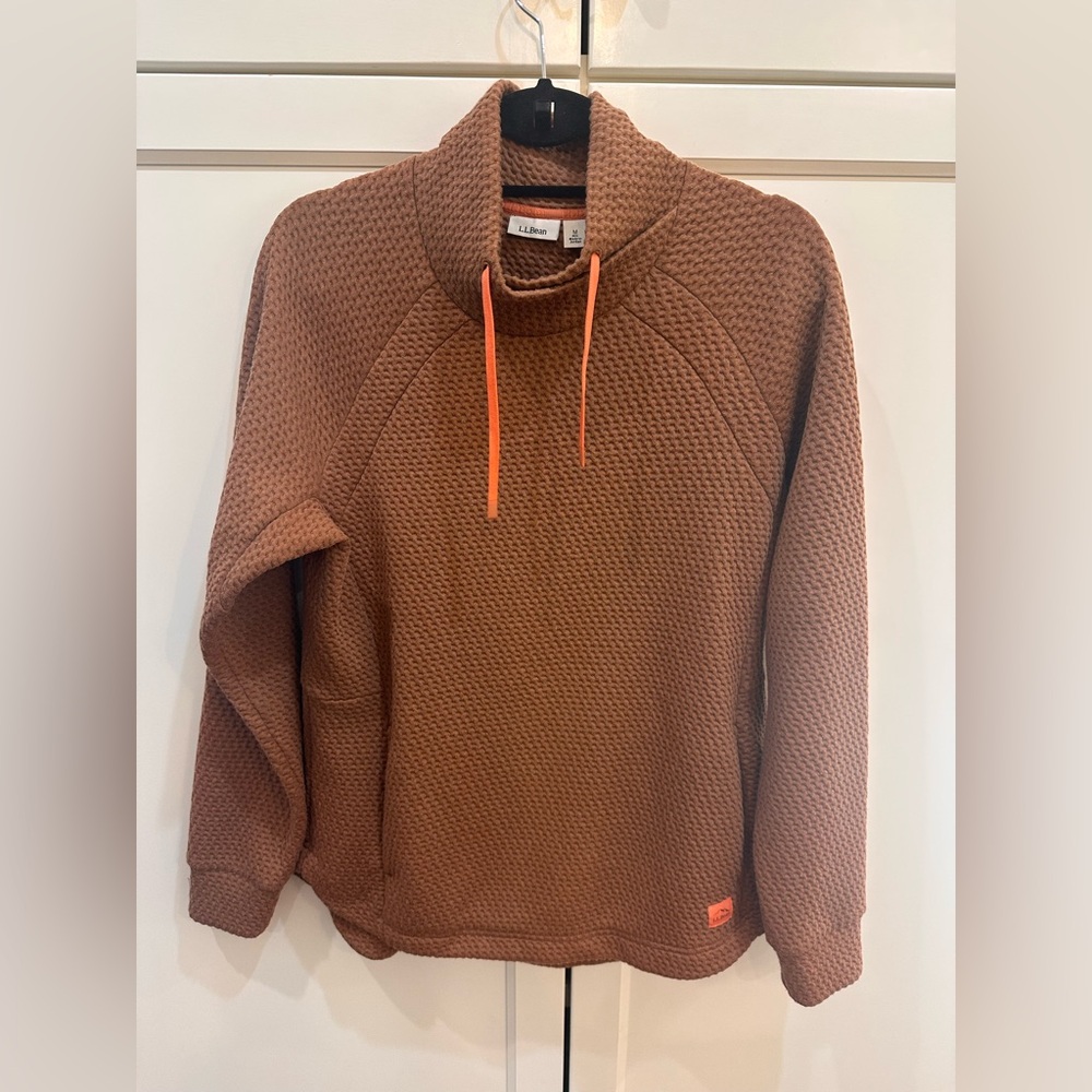 L.L. Bean Women’s High Neck Waffle Sweatshirt